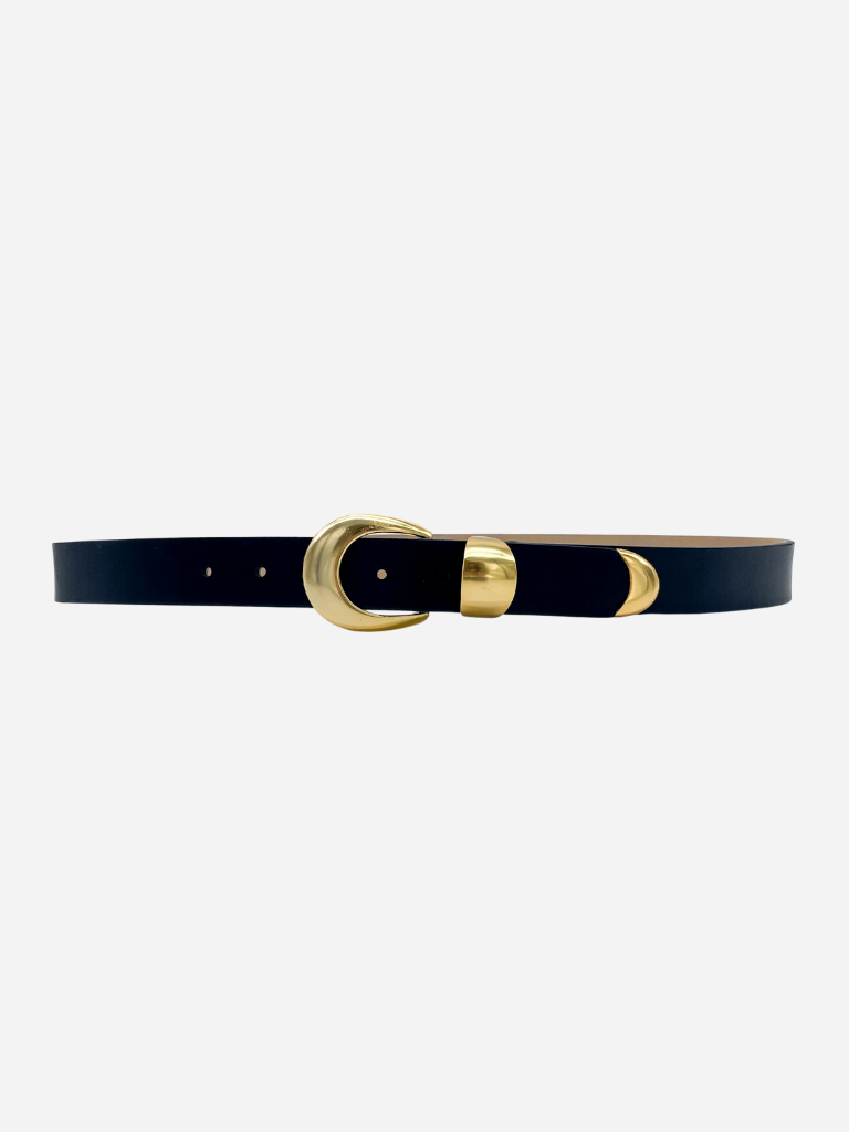 Streets Ahead Black Belt With Gold Buckle – Alysa Rene Boutique Streets Ahead Black Belt With Gold Buckle – Alysa Rene Boutique