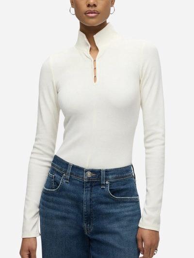 white long sleeve bodysuit