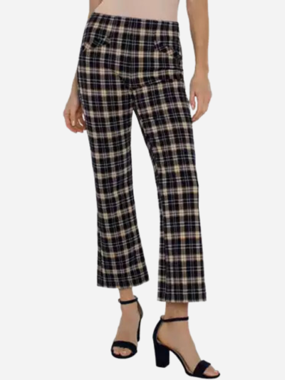 plaid kick flare pants