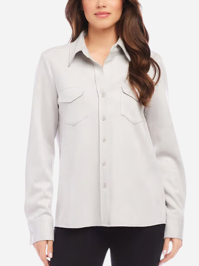 luxuriously soft faux suede shirt