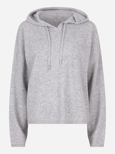 Gray sweater hoodie on a white background