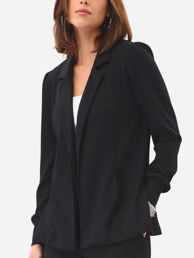 Black travel blazer for women