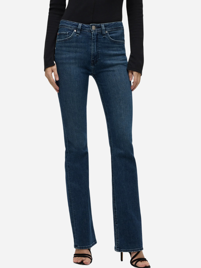 women's bootcut jeans with flap pockets