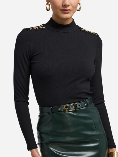 black mock neck turtleneck