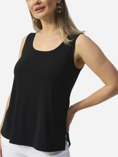 women's basic black cami top for layering