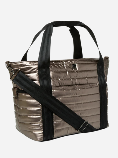 luxury quilted tote bag