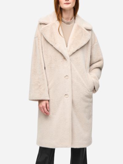 Faux Fur Straight Coat