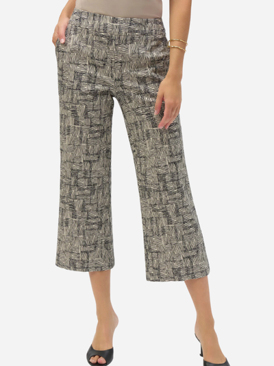 Geometric print women's cropped pants