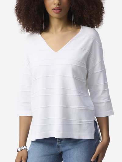 ladies white v-neck sweater pullover