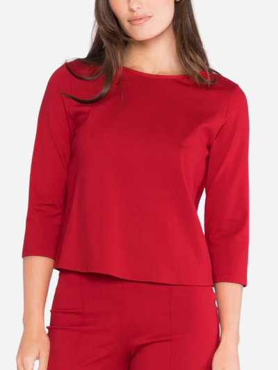 Red 3/4 sleeve top