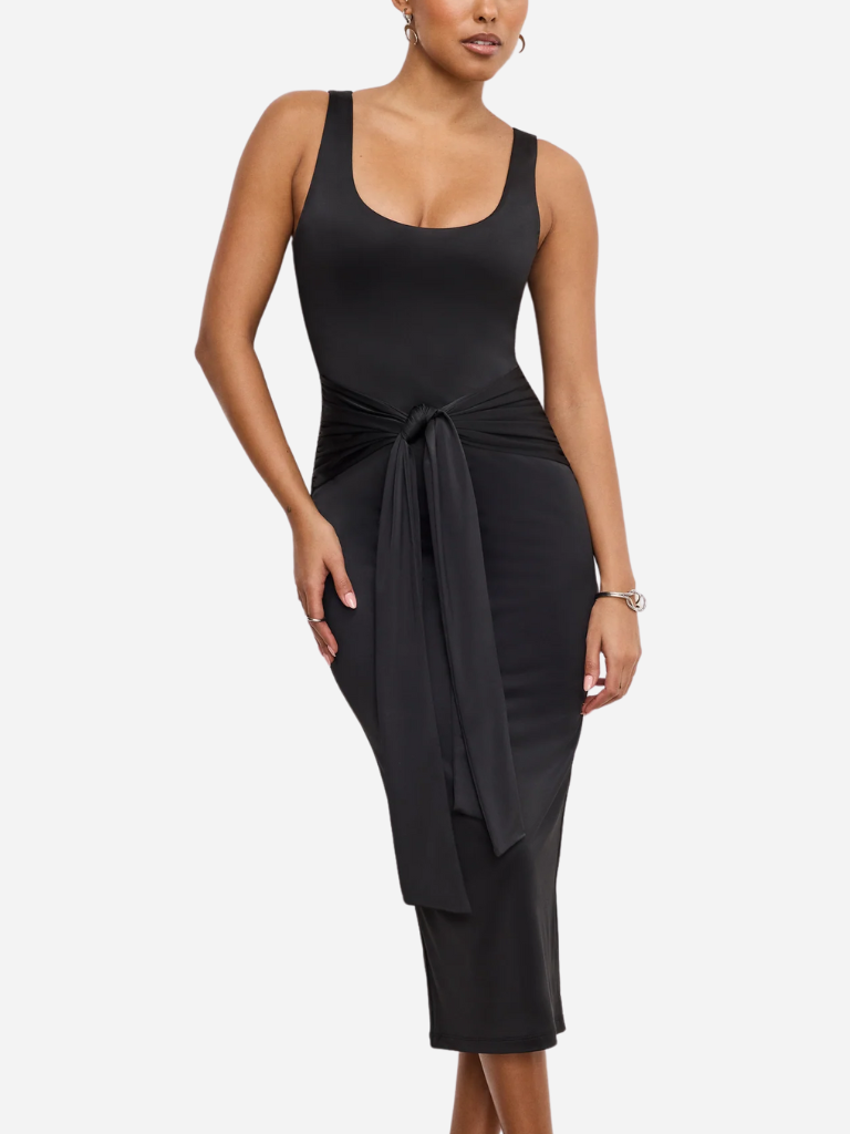 Good American Slinky Jersey Ruched Midi Dress Alysa Rene Boutique Good American Slinky Jersey Ruched Midi Dress Alysa Rene Boutique